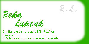 reka luptak business card